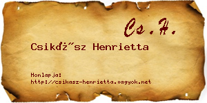 Csikász Henrietta névjegykártya